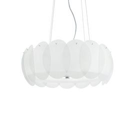 OVALINO SP8 závěsné svítidlo 8x E27 60W bez zdroje 55cm IP20, bílé