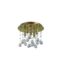 MOONLIGHT PL5  stropní svítidlo 5x G9 LED 3W 370lm 3000K 26cm IP20, zlaté