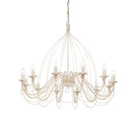CORTE SP12 závěsné svítidlo 12xE14 40W bez zdroje 95cm IP20, antická bílá