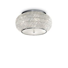 PASHA' PL6 stropní přisazené svítidlo 6x E14 40W bez zdroje 40cm IP20, chromové