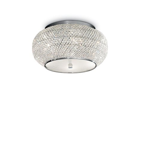PASHA' PL6 stropní přisazené svítidlo 6x E14 40W bez zdroje 40cm IP20, chromové 1