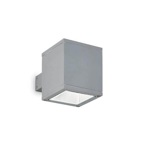 SNIF SQUARE AP1 venkovní nástěnné svítidlo 1x G9 40W bez zdroje 9cm hranaté IP44, šedé 1