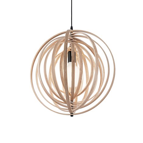 DISCO SP1 závěsné svítidlo 1x E27 60W bez zdroje 46cm IP20, dřevěné 1