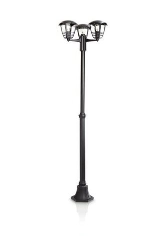 15385/30/16 Creek venkovní sloupkové svítidlo 3xE27 60W bez zdroje 184cm IP44, černé 1