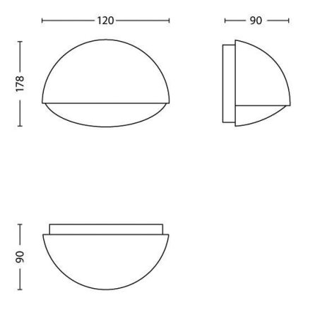 16407/93/16 Dust venkovní nástěnné LED svítidlo 1x3W 270lm 2700K IP44, antracitové 8