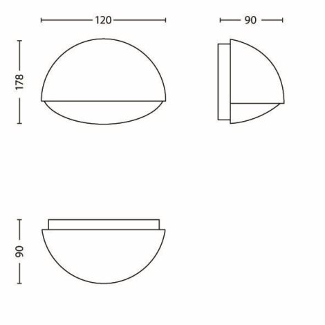 16407/93/16 Dust venkovní nástěnné LED svítidlo 1x3W 270lm 2700K IP44, antracitové 5