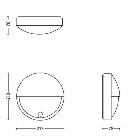 16456/93/16 Capricorn IR venkovní nástěnné LED svítidlo se senzorem 1x6W 600lm 2700K IP44, antracito 6