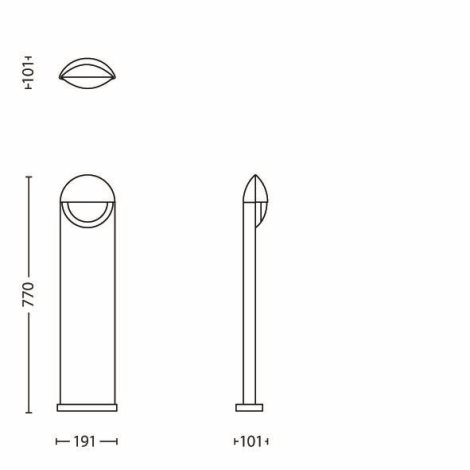 16458/87/16 svítidlo sloupek venkovní 6W LED IP44 5