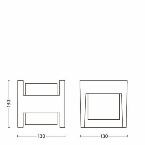 16459/93/16 Arbour venkovní nástěnné LED svítidlo 2x4,5W 800lm 2700K IP44, antracitové 5