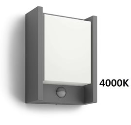 16461/93/P3 Arbour IR venkovní nástěnné LED svítidlo se senzorem 1x6W 600lm 4000K IP44, antracitové