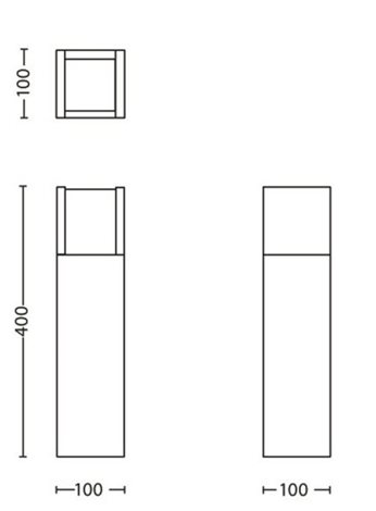 16462/93/16 Arbour venkovní sloupkové LED svítidlo 1x6W 600lm 2700K 40cm IP44, antracitové 10