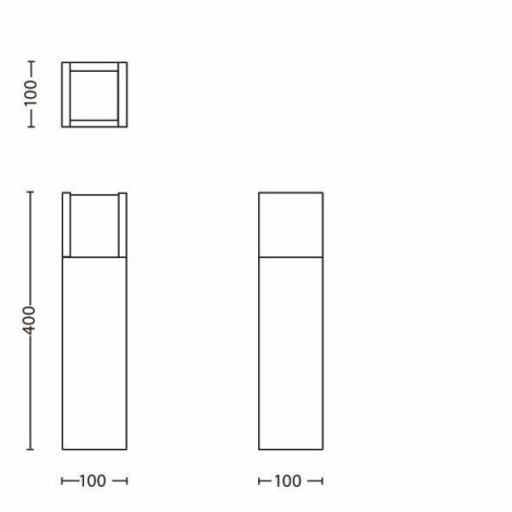 16462/93/16 Arbour venkovní sloupkové LED svítidlo 1x6W 600lm 2700K 40cm IP44, antracitové 5