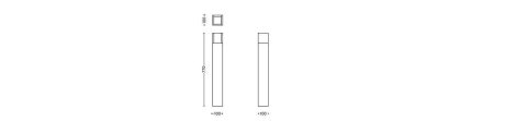 16463/93/16 Arbour venkovní sloupkové LED svítidlo 1x6W 600lm 2700K 77cm IP44, antracitové 10