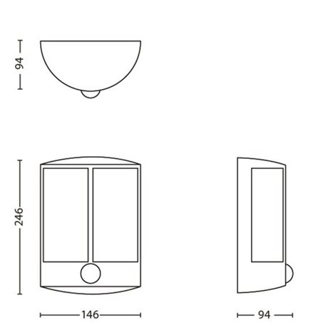 16465/93/16 Stock IR venkovní nástěnné LED svítidlo se senzorem 1x6W 600lm 2700K IP44, antracitové 4