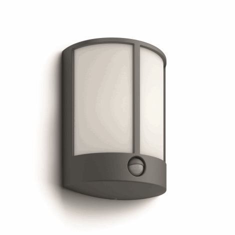 16465/93/16 Stock IR venkovní nástěnné LED svítidlo se senzorem 1x6W 600lm 2700K IP44, antracitové 1