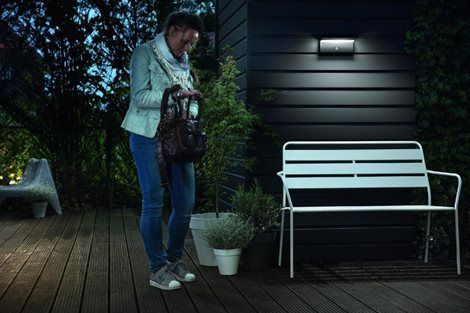 16484/93/P3 Bustan IR venkovní nástěnné LED svítidlo se senzorem 2x4,5W 1000lm 4000K IP44, antracit 5