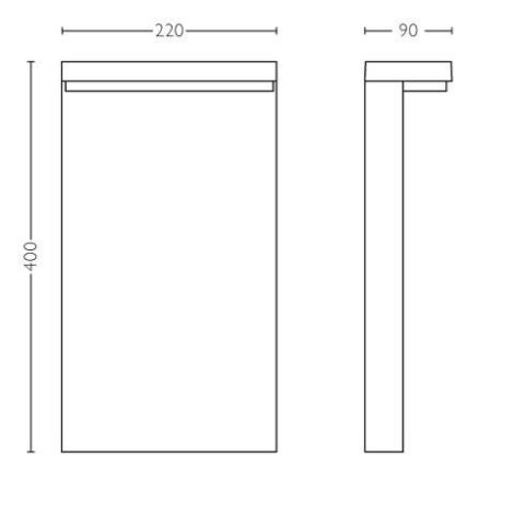 16485/93/P0 Bustan venkovní sloupkové LED svítidlo 2x4,5W 1000lm 2700K 40cm IP44, antracitové 7