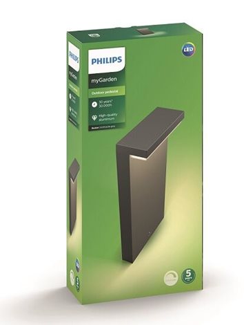 16485/93/P0 Bustan venkovní sloupkové LED svítidlo 2x4,5W 1000lm 2700K 40cm IP44, antracitové 6