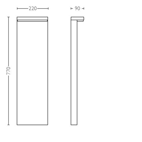 16486/93/P0 Bustan venkovní sloupkové LED svítidlo 2x4,5W 1000lm 2700K 77cm IP44, antracitové 3