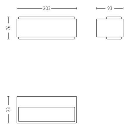 16487/93/P0 Stratosphere venkovní nástěnné LED svítidlo 2x4,5W 1000lm 2700K IP44, antracitové 5