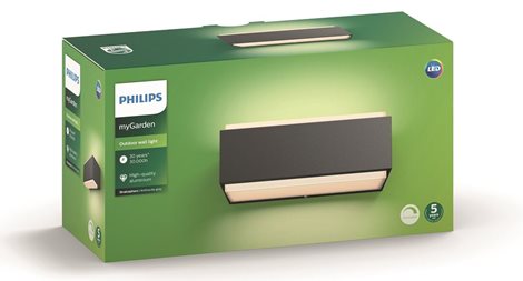 16487/93/P0 Stratosphere venkovní nástěnné LED svítidlo 2x4,5W 1000lm 2700K IP44, antracitové 6