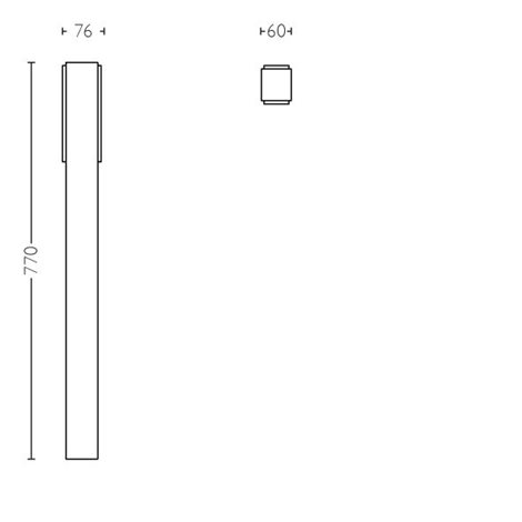 16489/93/P0 Stratosphere venkovní sloupkové LED svítidlo 2x4,5W 1000lm 2700K 77cm IP44, antracitové 6