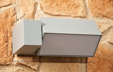Border venkovní nástěnné svítidlo 1xE27 23W bez zdroje IP44, šedé 3
