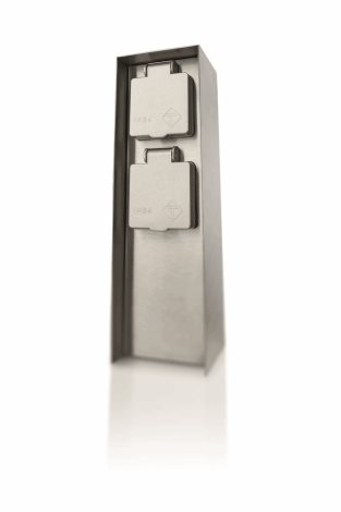 17108/47/46 Rock venkovní zásuvkový sloupek 23cm IP44, nerezové 4