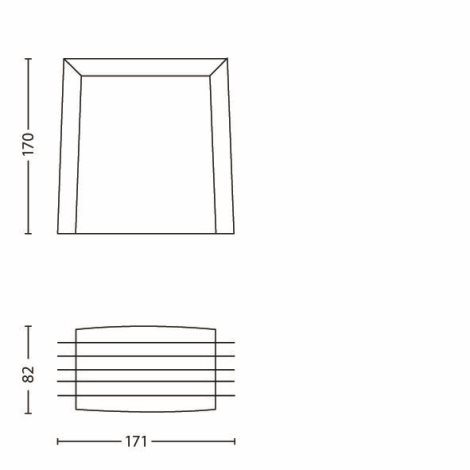 17182/87/16 Shades venkovní nástěnné svítidlo 1xE27 42W bez zdroje IP44, šedé 2