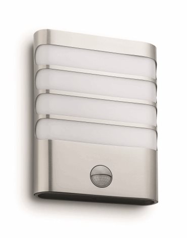 17274/47/16 Raccoon IR venkovní nástěnné LED svítidlo se senzorem 1x3W 270lm 2700K IP44, nerezové 2