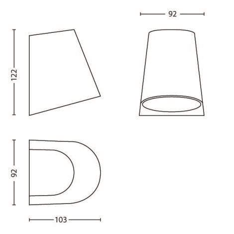 17287/30/16 Virga venkovní nástěnné LED svítidlo 1x3W 270lm 2700K IP44, černé 5