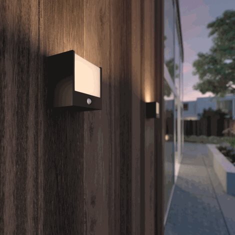 17317/30/16 Macaw IR venkovní nástěnné LED svítidlo se senzorem 1x3,5W 320lm 2700K IP44, černé 5