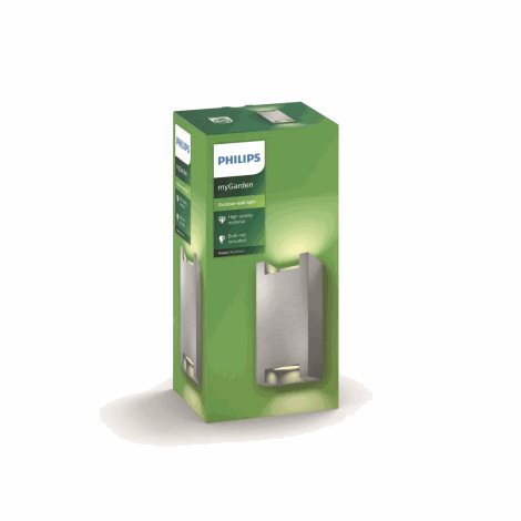 17339/48/PN Trowel venkovní nástěnné svítidlo 2xGU10 5W bez zdroje IP44, hliníkové 5