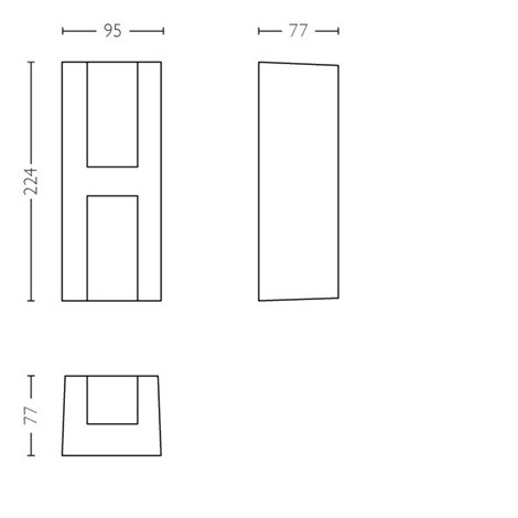 17351/93/P0 Shadow venkovní nástěnné LED svítidlo 2x4,5W 1000lm 2700K IP44, antracitové 5