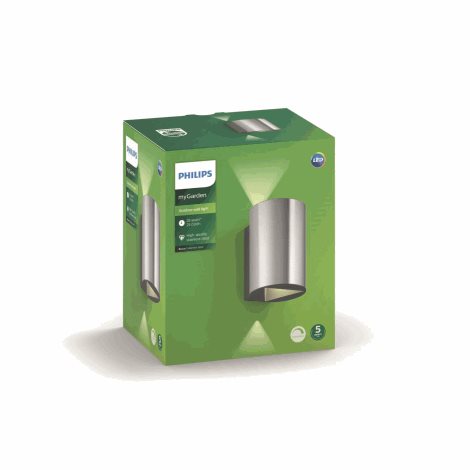 17357/47/P0 Buxus venkovní nástěnné LED svítidlo 2x4,5W 1000lm 2700K IP44 stmívatelné, nerezové 7