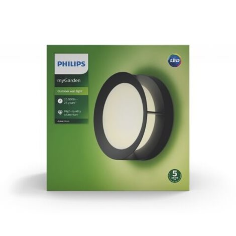 17390/30/P0 Actea venkovní nástěnné LED svítidlo 1x12W 1200lm 2700K IP44, černé 4