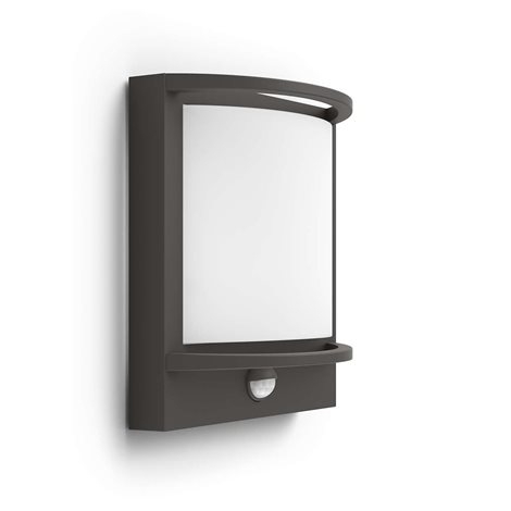 17392/93/P0 Samondra IR venkovní nástěnné LED svítidlo se senzorem 1x12W 1200lm 2700K IP44, antracit 2