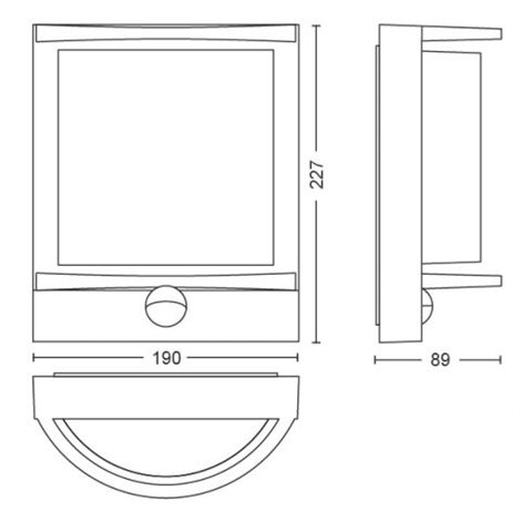 17392/93/P0 Samondra IR venkovní nástěnné LED svítidlo se senzorem 1x12W 1200lm 2700K IP44, antracit 6