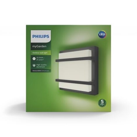 17394/93/P3 Petronia venkovní nástěnné LED svítidlo 1x12W 1200lm 4000K IP44, antracitové 5