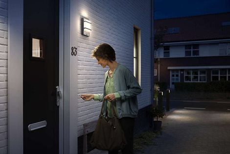 17395/93/P0 Petronia IR venkovní nástěnné LED svítidlo se senzorem 1x12W 1200lm 2700K IP44, antracit 6