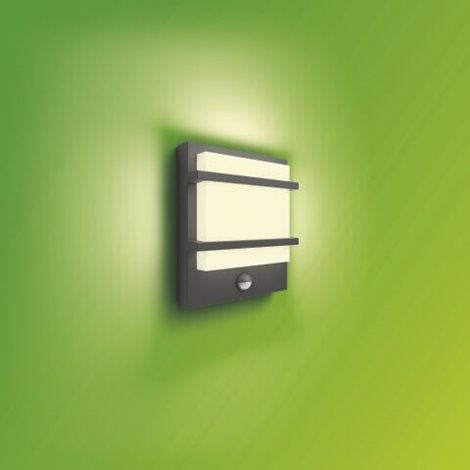 17395/93/P0 Petronia IR venkovní nástěnné LED svítidlo se senzorem 1x12W 1200lm 2700K IP44, antracit 7