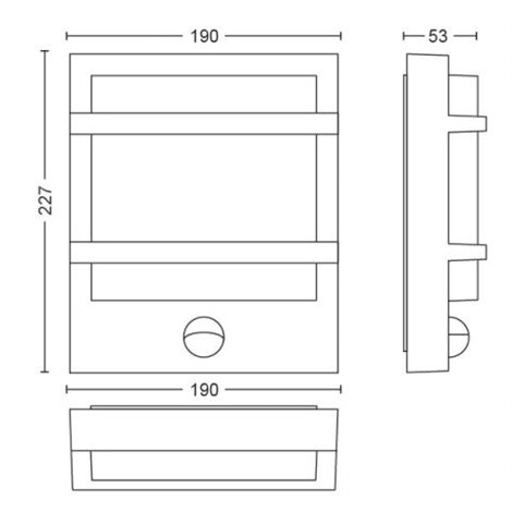 17395/93/P0 Petronia IR venkovní nástěnné LED svítidlo se senzorem 1x12W 1200lm 2700K IP44, antracit 9
