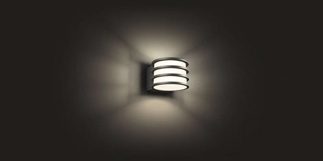17401/93/P0 Hue White Lucca venkovní nástěnné LED svítidlo E27 1x9,5W 806lm 2700K IP44 antracit 2
