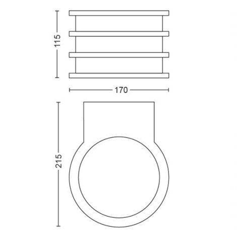 17401/93/P0 Hue White Lucca venkovní nástěnné LED svítidlo E27 1x9,5W 806lm 2700K IP44 antracit 6