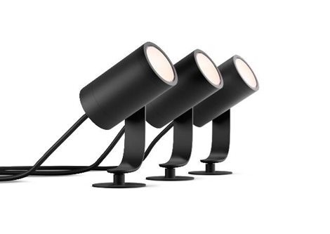 17414/30/P7 Hue WACA Lily 3SET venkovní spotové LED svítidlo 8W 650lm 2200-6500K IP65 černá +adaptér 7