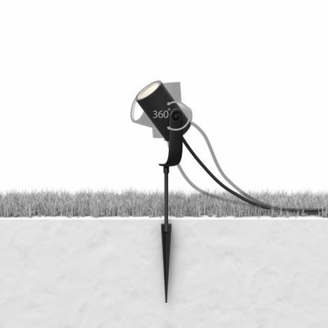 17415/30/P7 Hue WACA Lily venkovní spotové LED svítidlo  8W 650lm 2200-6500K RGB IP65 černá 12