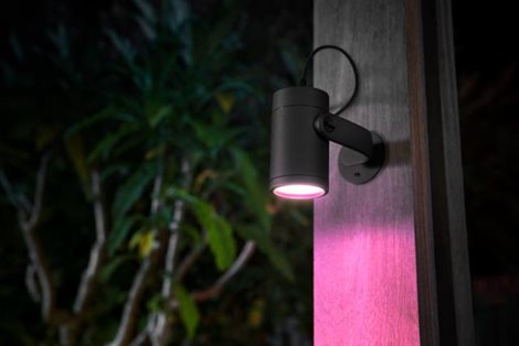 17428/30/P7 Hue WACA Lily venkovní spotové LED svítidlo 8W 650lm 2200-6500K IP65 RGB černá +adaptér 13
