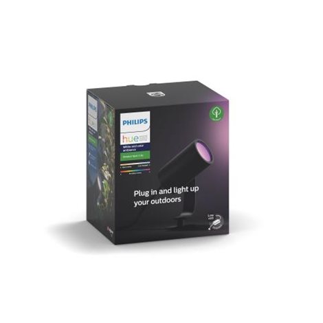 17428/30/P7 Hue WACA Lily venkovní spotové LED svítidlo 8W 650lm 2200-6500K IP65 RGB černá +adaptér 19