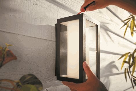 17429/30/P7 Hue WACA Impress venkovní nástěnné LED svítidlo 2x8W 1180lm 2200-6500K RGB IP44 černá 8