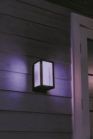 17429/30/P7 Hue WACA Impress venkovní nástěnné LED svítidlo 2x8W 1180lm 2200-6500K RGB IP44 černá 11